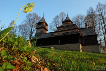 Drevený kostol Kozmu a Damiána, postavený v roku 1709, Lukov -Venécia